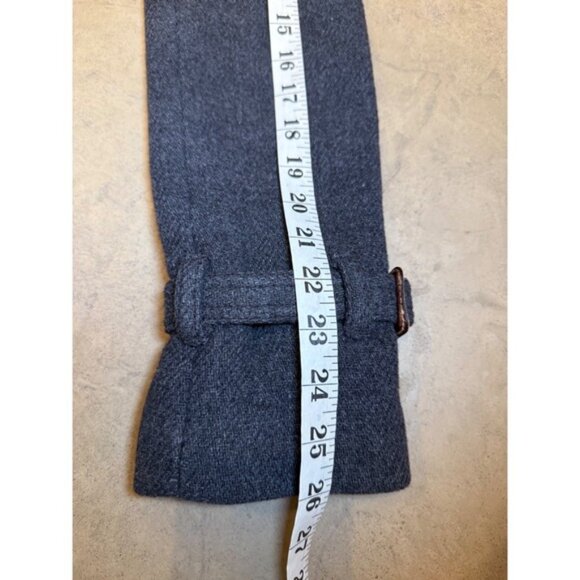 J.Crew Stadium Cloth Nello Gori Gray Wool Blend Belted Trench Coat - Picture 13 of 13